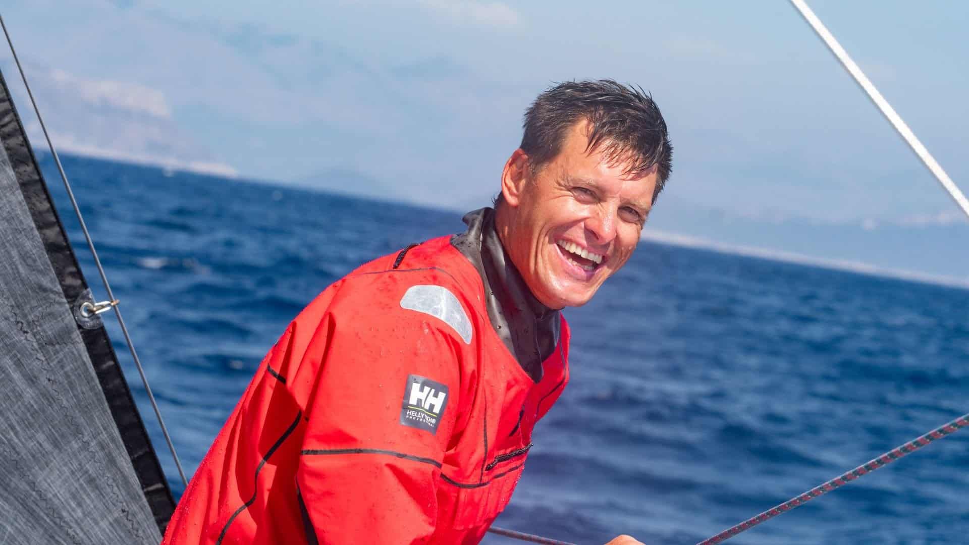 This is a photograph of a Ivica Kostelic sailing