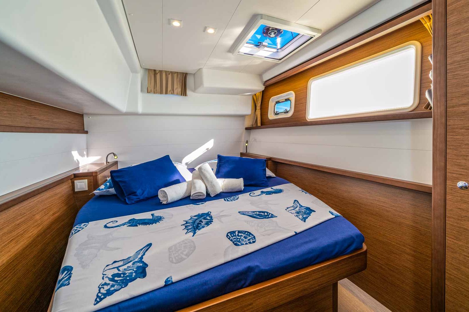 This is photo of a Lagoon 450 S Lux double cabin