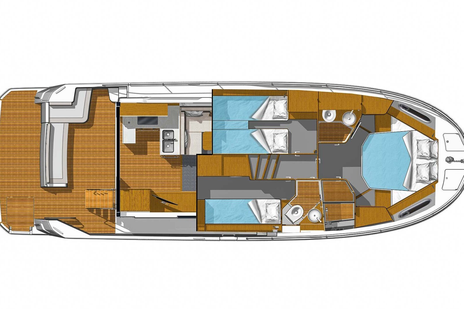 Motor boat Swift Trawler 41 layout living