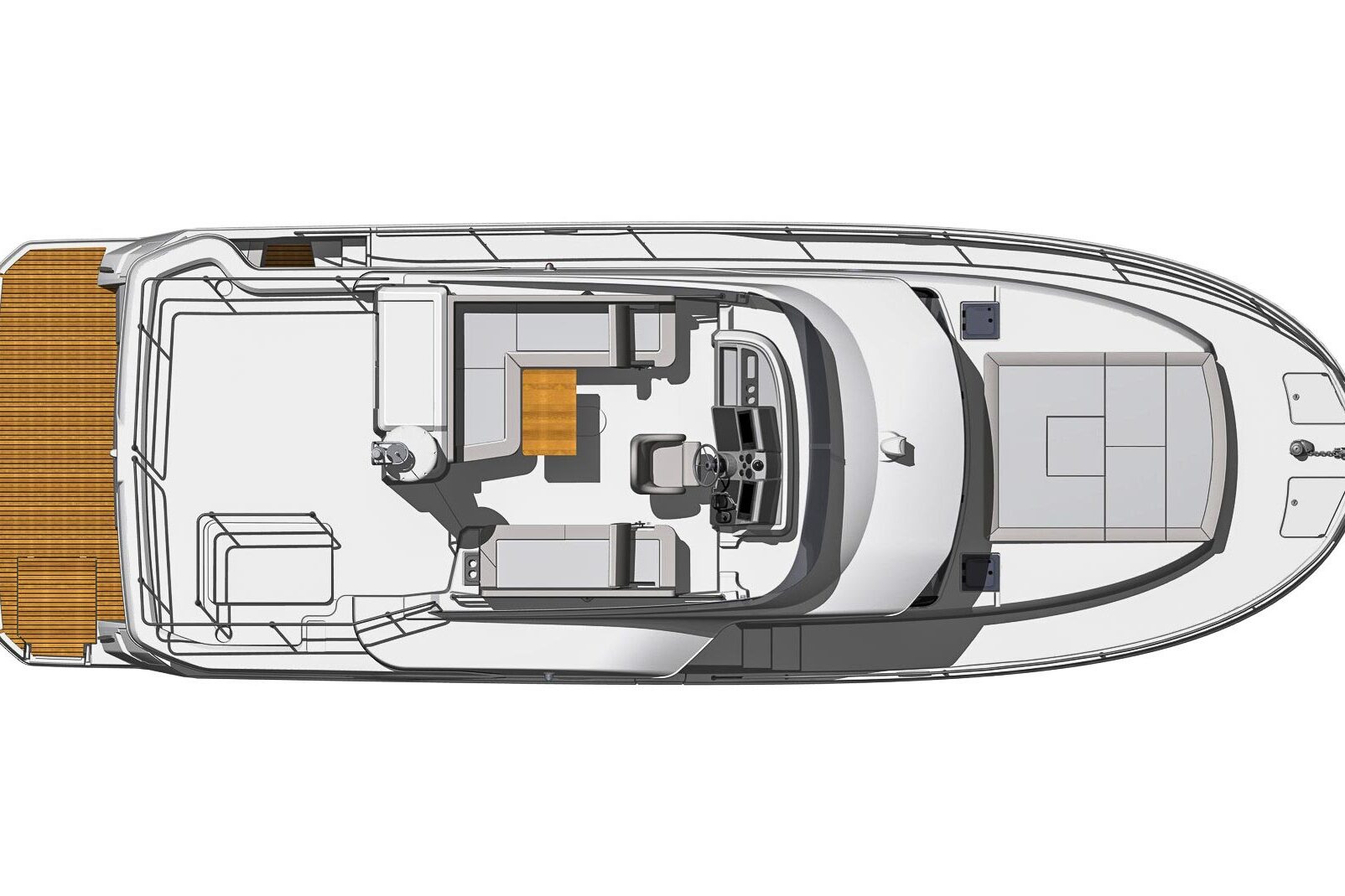 Motor boat Swift Trawler 41 layout fly