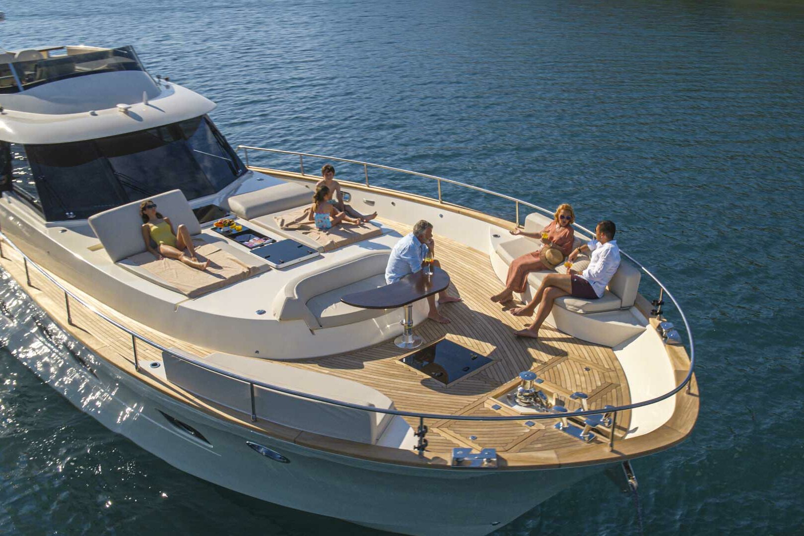 Panta Rei sundeck on the bow