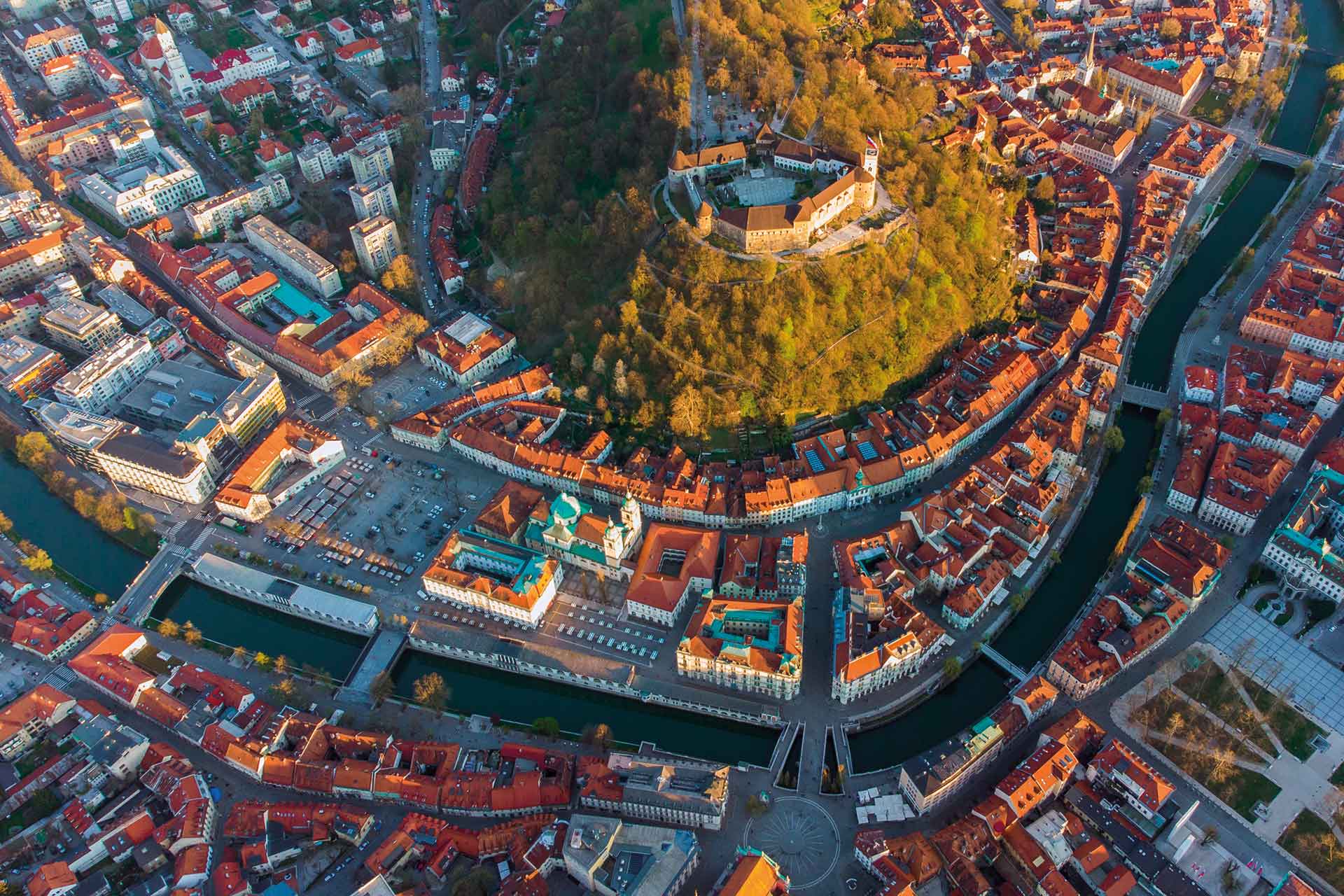aerial view ljubljana