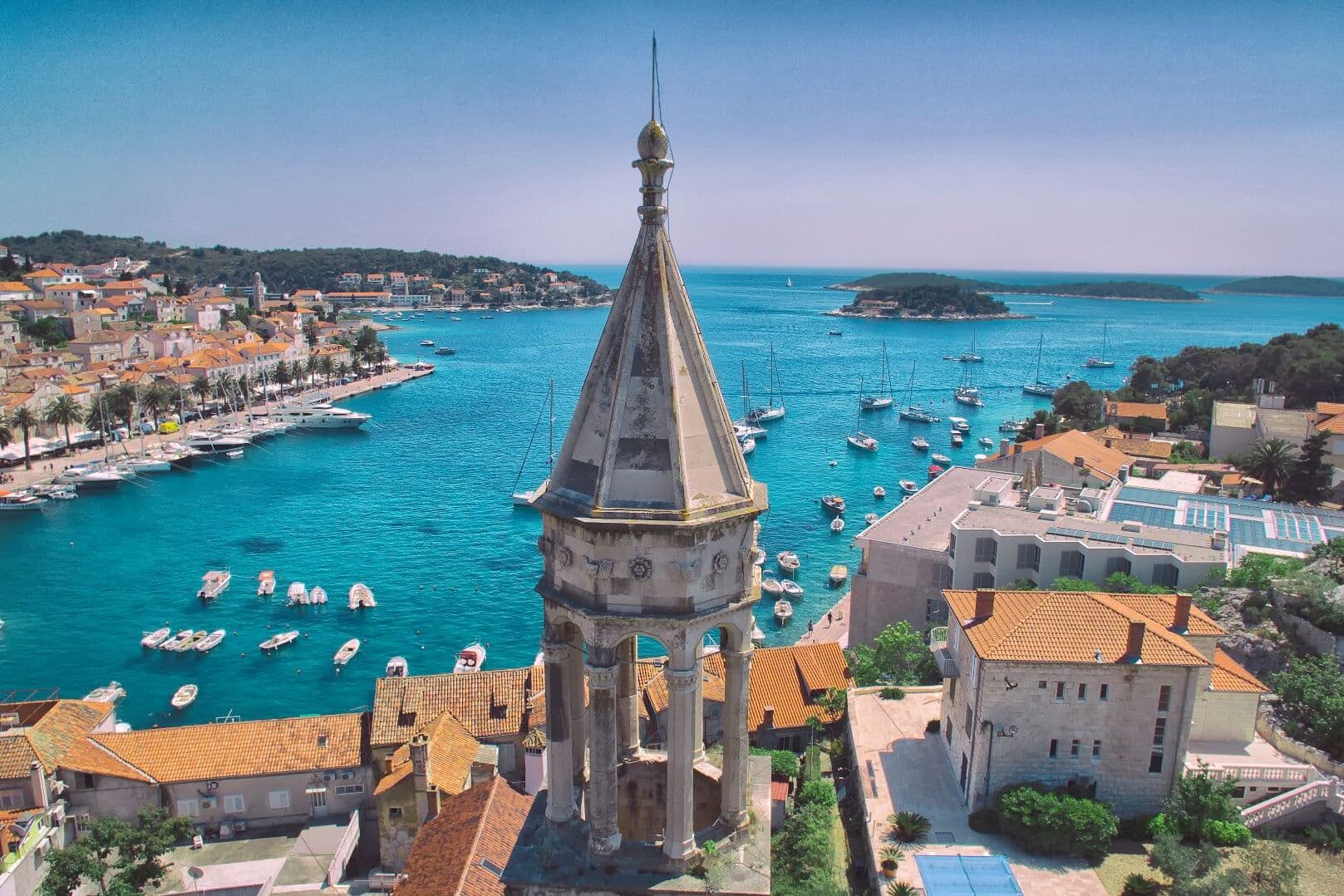 town of Hvar beautiful view towards the Pakleni Islands
