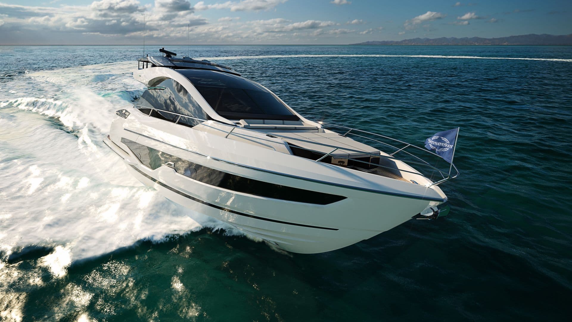 Sunseeker 55 Sport Yacht cruising