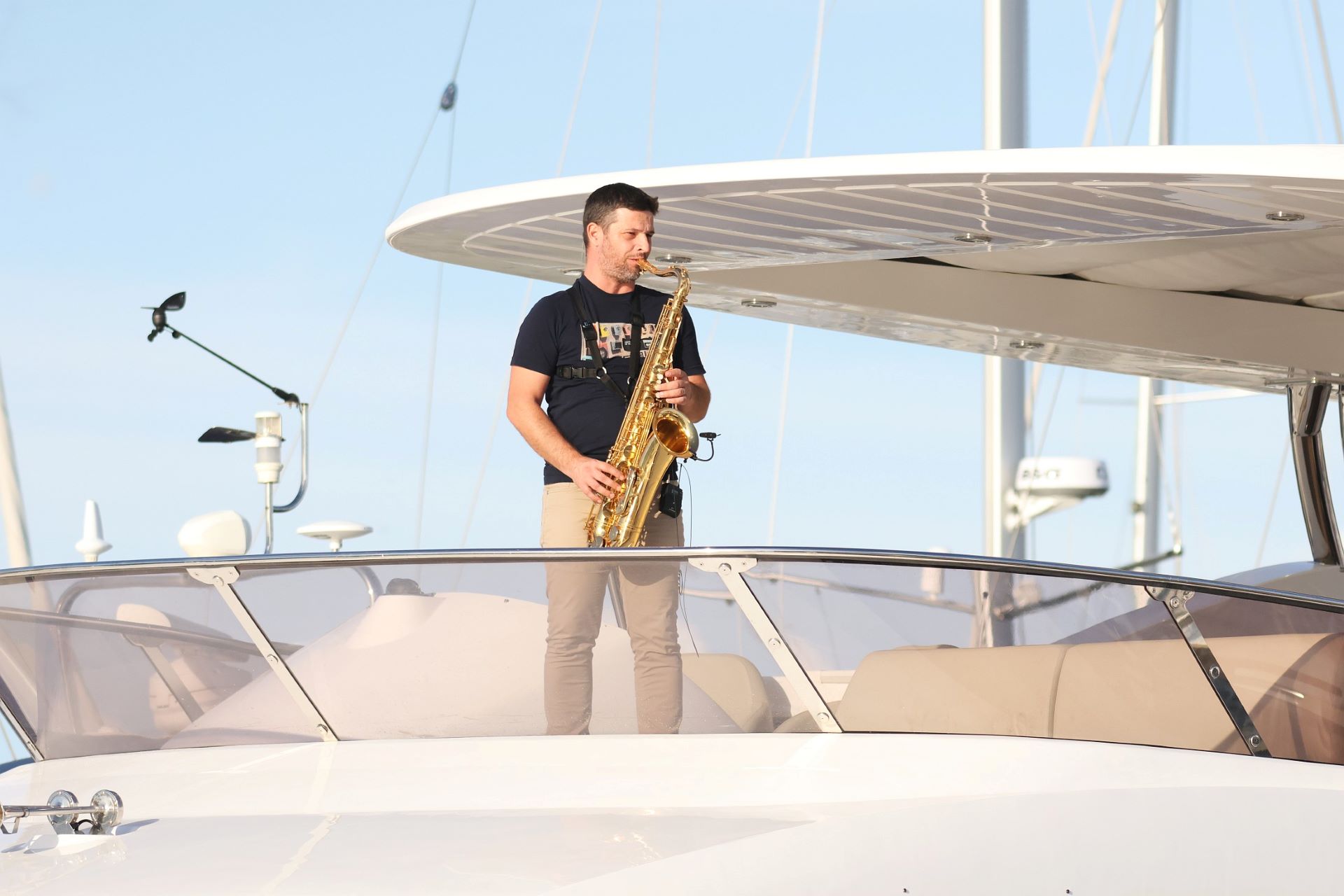 Biograd Boat Show saxophone