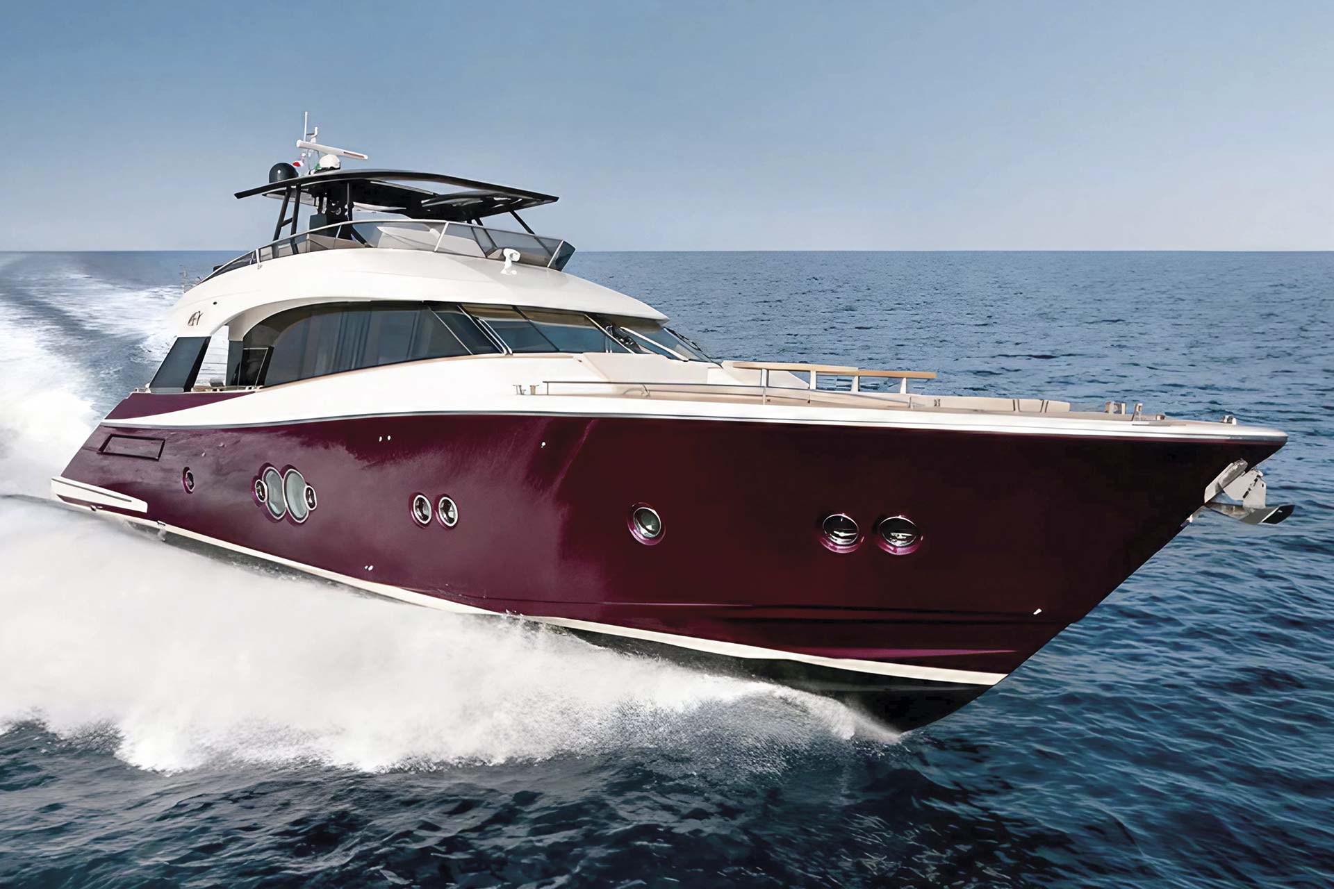 Monte Carlo Yachts 76 at cruising view