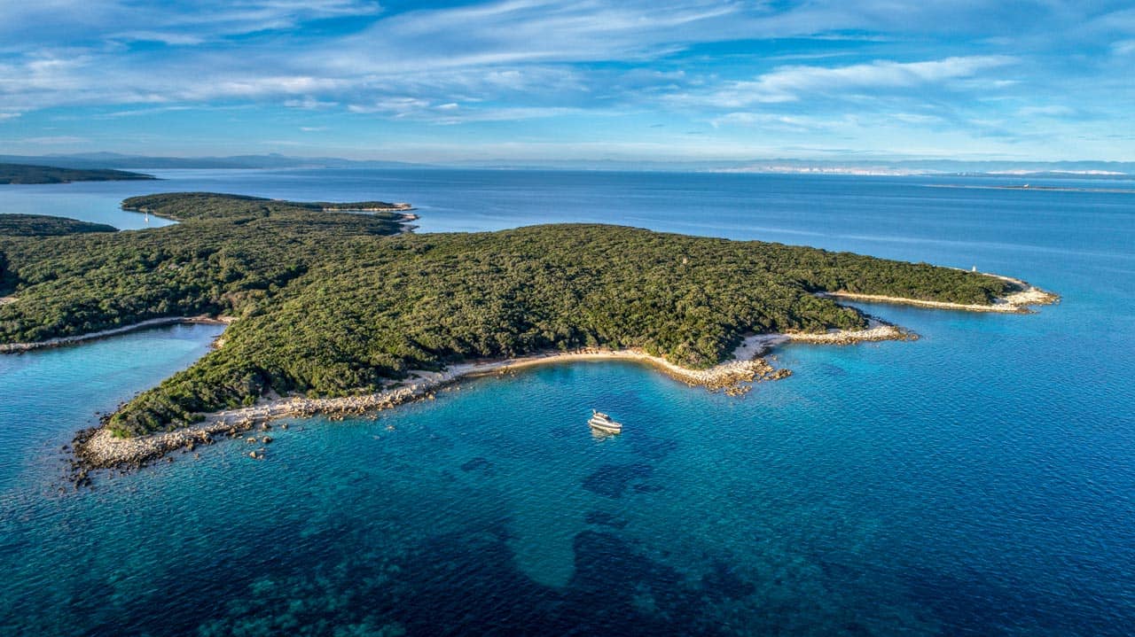 punta križa southern shore of cres aerila view