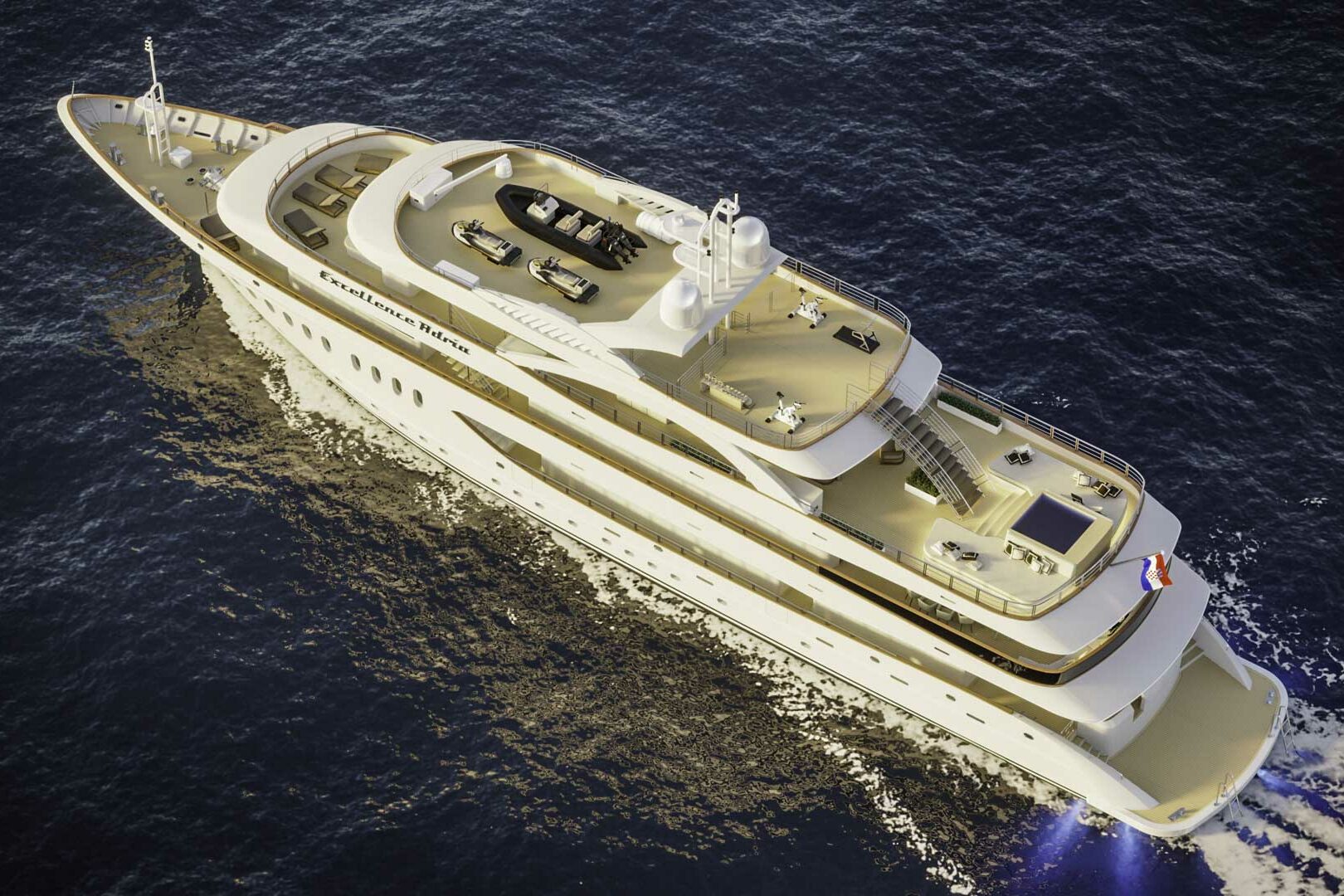 Luxury yachts Excellence Adria aereal view