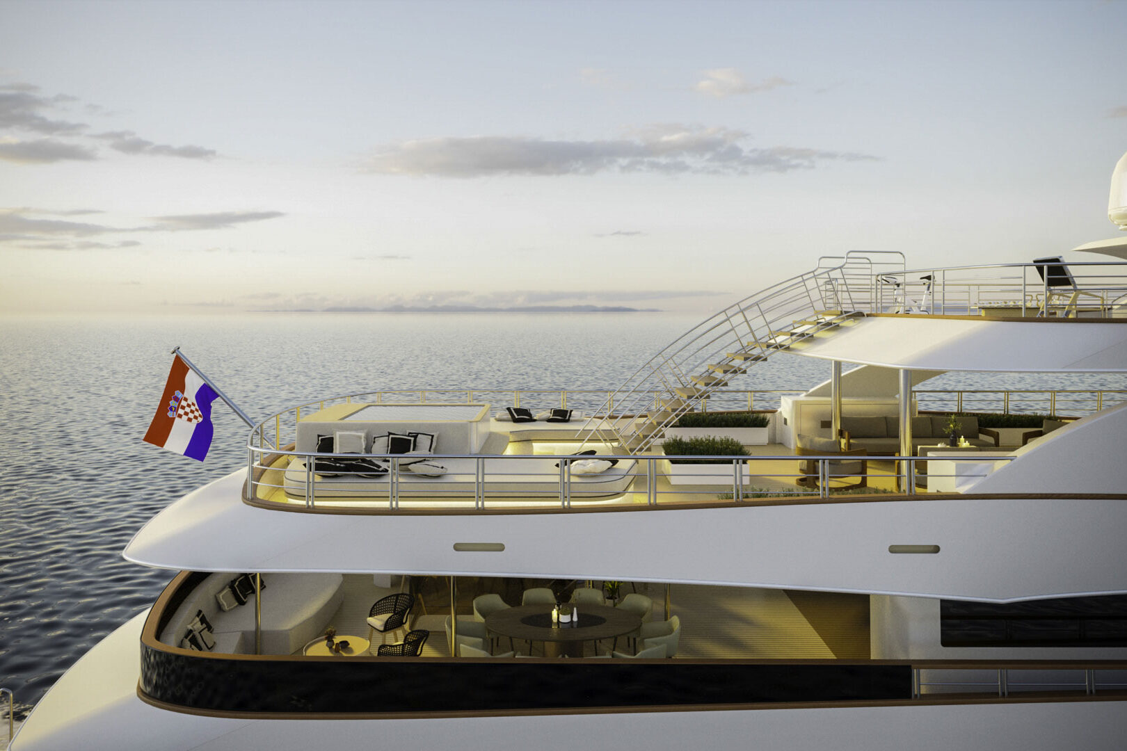 Luxury yachts Excellence Adria decks view