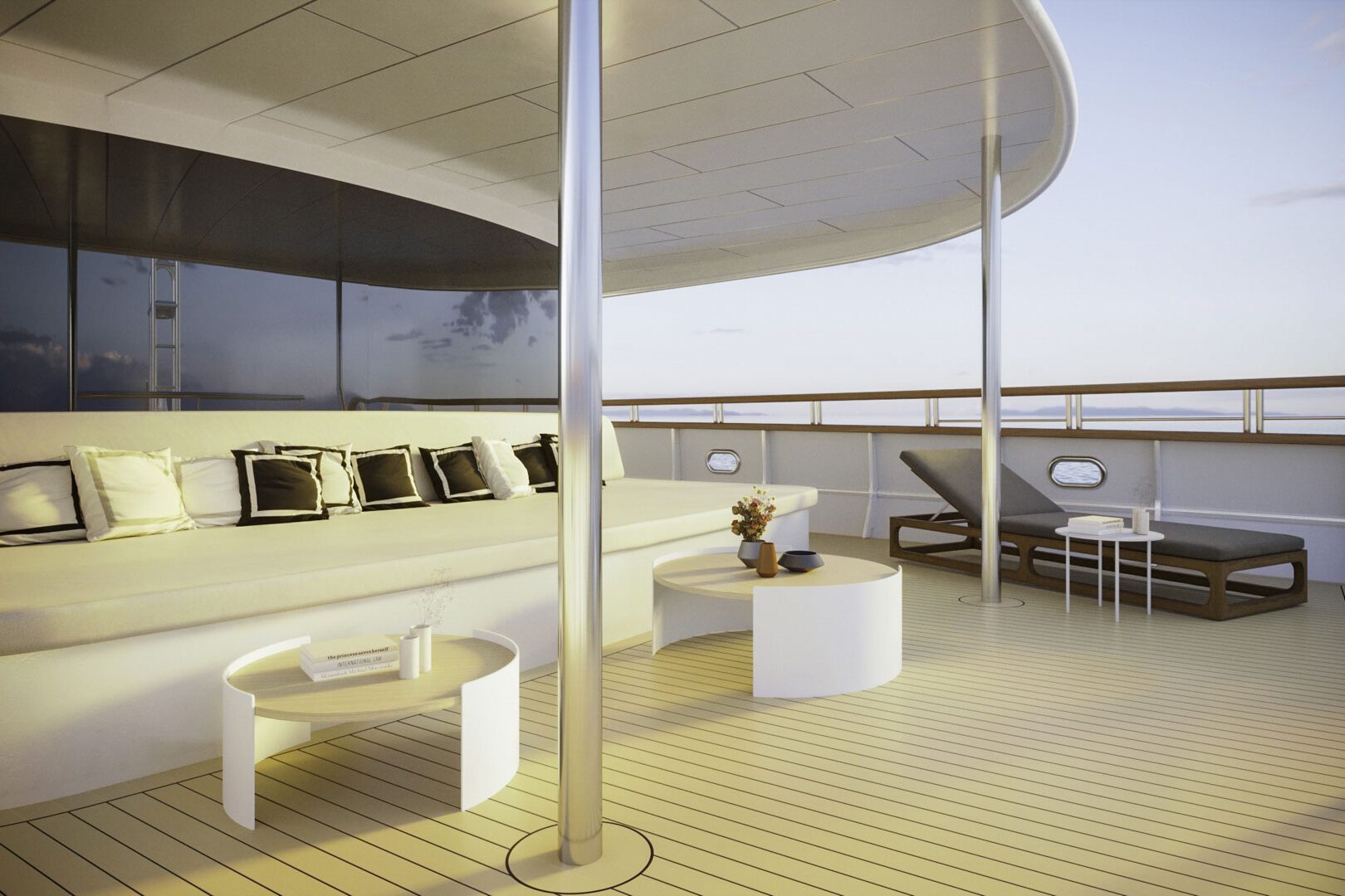 Luxury yachts Excellence Adria 2. deck lounge