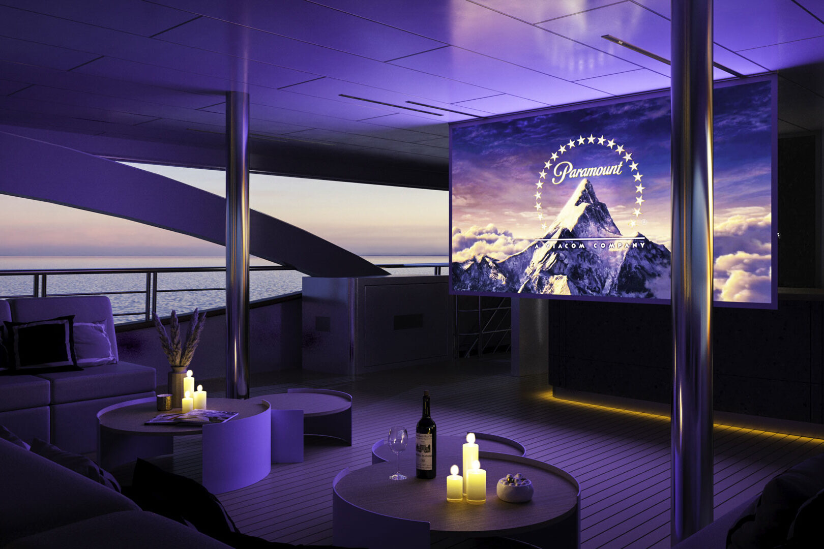 Excellence Adria cinema zone at night