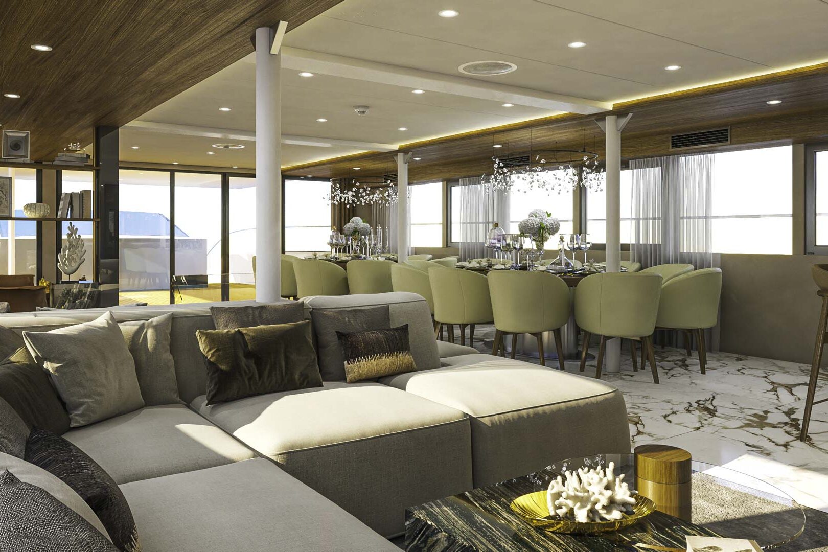 Excellence Adria salon dining table view