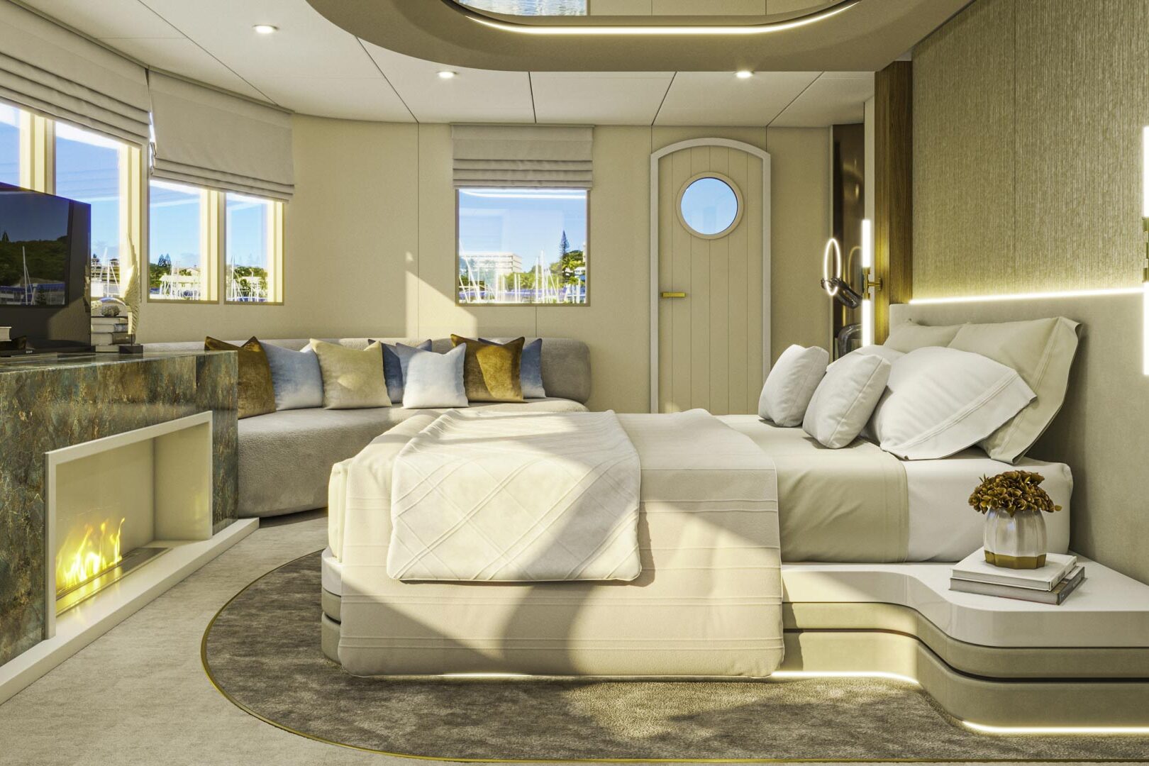 Excellence Adria Master cabin lounge sofa